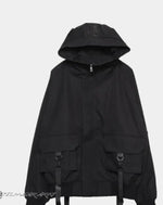 Load image into Gallery viewer, Men’s Black Techwear Streetwear Jacket With Pockets
