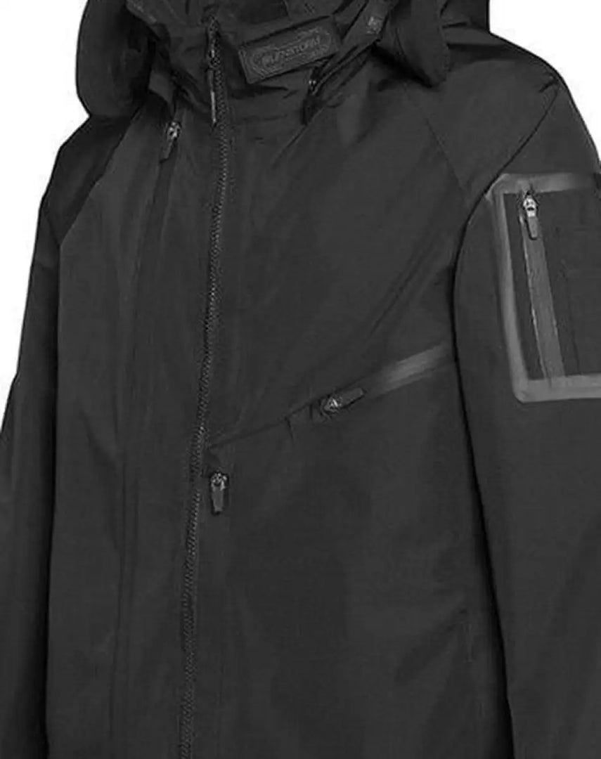Men’s Black Techwear Hooded Jacket Waterproof - Clothing