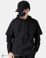 Load image into Gallery viewer, Men’s Black Techwear Streetwear Hoodie - M Clothing Men
