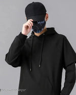Load image into Gallery viewer, Men’s Black Techwear Streetwear Hoodie - M Clothing Men
