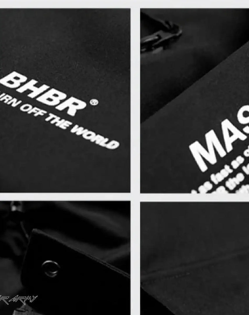 Men’s Black Techwear Hooded Jacket Water - resistant - S