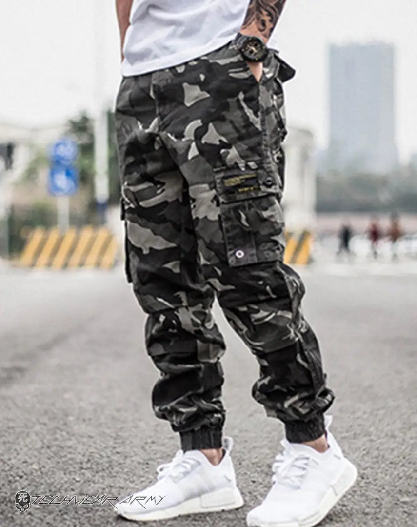Men’s Camouflage Techwear Streetwear Pants - Clothing Men