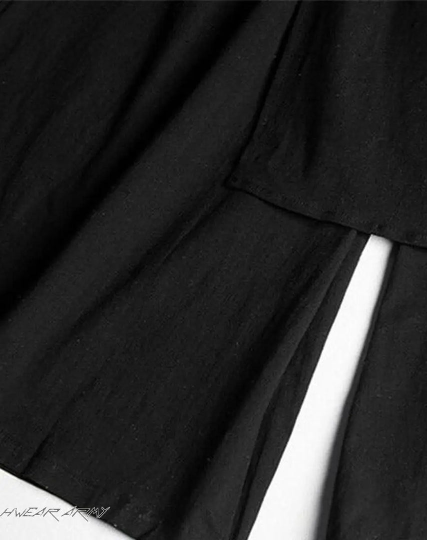 Men’s Black Techwear Streetwear Cargo Pants - ONE SIZE