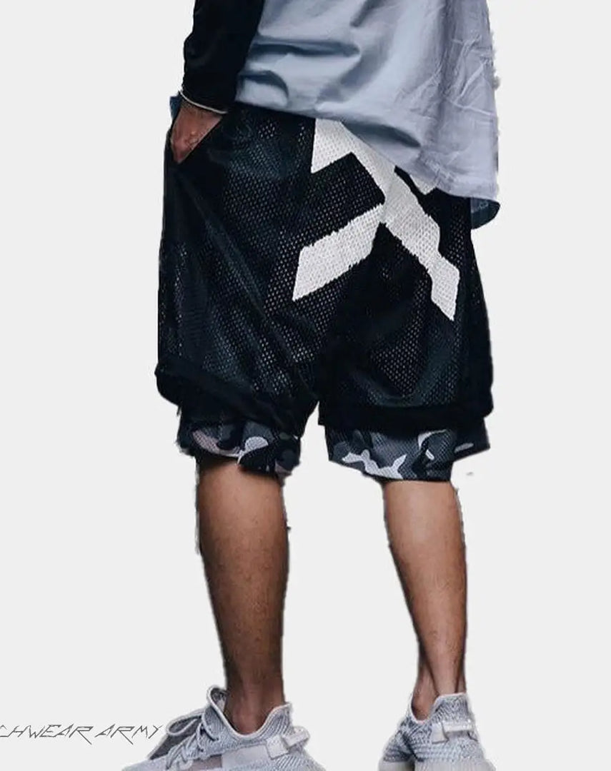 Men’s Camouflage Techwear Streetwear Shorts - Clothing