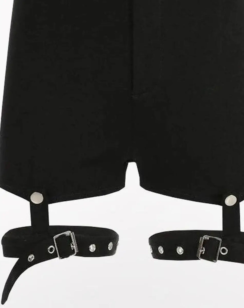 Women’s Techwear Black Streetwear Shorts - Clothing Short