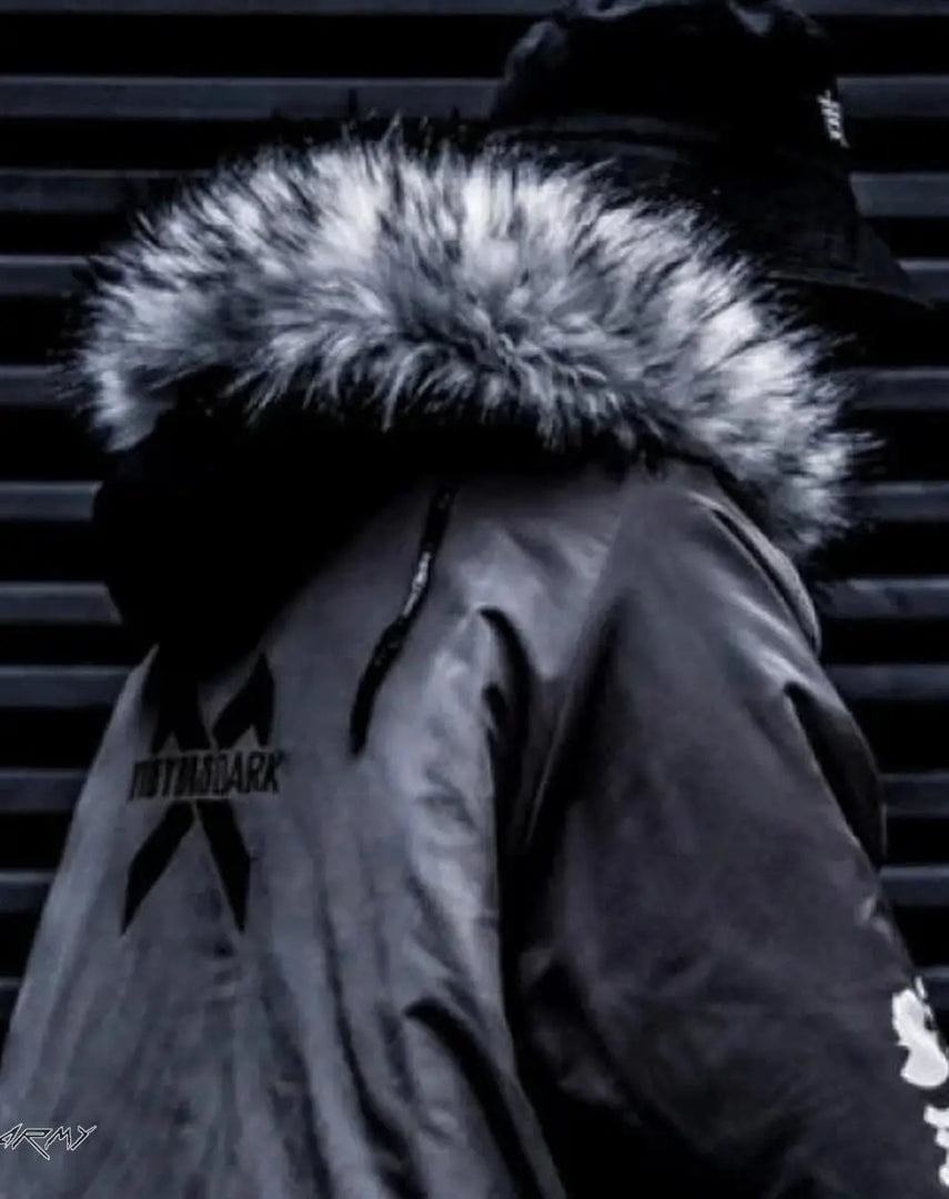 Techwear Jacket Fur Hood - S - Clothing - Men - Women