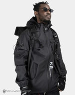 Load image into Gallery viewer, Men’s Black Techwear Tactical Jacket - Clothing Men Women
