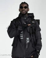 Load image into Gallery viewer, Men’s Black Tactical Techwear Jacket - Clothing Men
