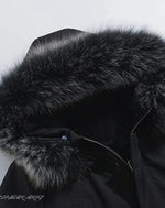 Load image into Gallery viewer, Men’s Black Techwear Jacket With Fur Hood - Clothing Men
