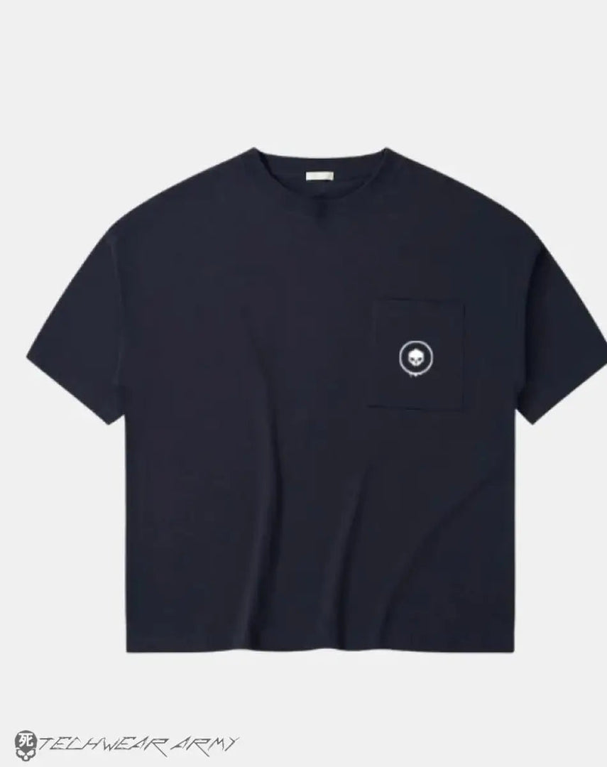 Men’s Techwear Streetwear Black Cotton T - shirt - S