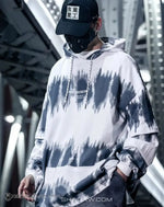 Load image into Gallery viewer, Men’s Techwear Streetwear Tie - dye Hoodie Oversized - S
